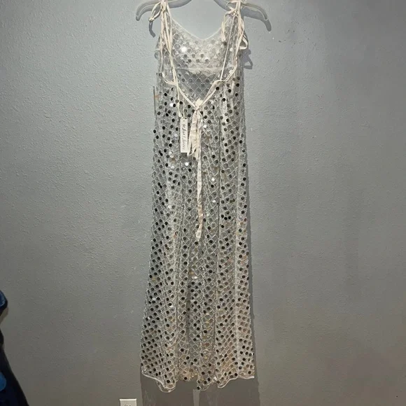 For love of lemons Charelle Maxi Dress Silver